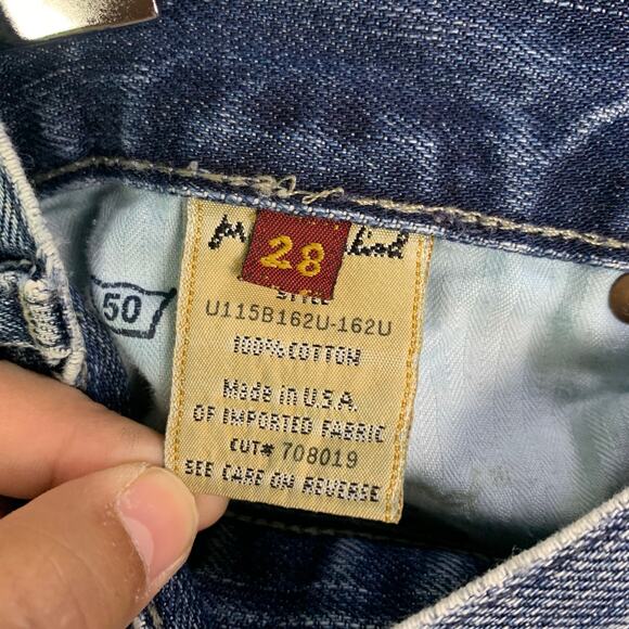 7‎ For All Mankind Dojo Jean Size 28 Flare Denim Low Rise Y2K Womens - Picture 9 of 10